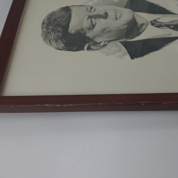 Vintage John F Kennedy Sketch 35th President Of The United States 1917 To 1963 - Picture 5 of 10